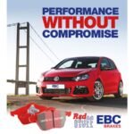 EBC® Front Redstuff Ceramic Low Dust Aramid Fiber Ceramic Brake Pad Set - Image 5