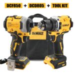 20V Max Lithium Brushless Combo Kit: Cordless Screwdriver, Impact Drill, and Tool Bag - Image 2