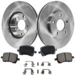 SureStop® 2-Wheel Set Front Brake Disc and Pad Kit, Plain Surface 5 Lugs 276.2 mm Ceramic Pro-Line Series, Includes (1) Brake Pad Set and (2) Brake Disc