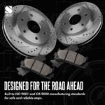 SureStop® 2-Wheel Set Rear Brake Disc and Pad Kit, Cross-drilled and Slotted 278 mm Ceramic Pro-Line Series, Includes (2) Disc and (1) Pad Set - Image 12