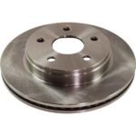 JC Whitney® 2-Wheel Set Front Brake Disc and Pad Kit, Plain Surface 5 Lugs 336.04 mm Semi-metallic Pro-Line Series, Includes (2) Disc and (1) Pad Set - Image 2