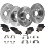 SureStop® 4-Wheel Set Front and Rear Brake Disc and Pad Kit, Plain Surface 5 Lugs Front-295.91 mm/Rear-270 mm Ceramic Pro-Line Series, Includes (4) Disc and (2) Pad Set