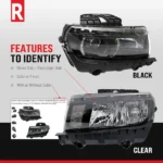 Replacement 4-Piece Kit Driver and Passenger Side Halogen Headlight, With bulb(s), OE Replacement, Includes (2) Parking Light and (2) Headlight - Image 6