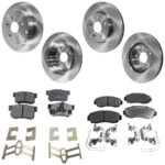 SureStop® 4-Wheel Set Front and Rear Brake Disc and Pad Kit, Plain Surface, 5 Lugs, Cast Iron, Ceramic, Pro-Line Series, Includes (4) Disc and (2) Pad Set