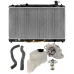CSF® 6-Piece Kit Radiator, 2.4L 4Cyl, Includes (1) Coolant Reservoir, (1) Radiator, (2) Radiator Hose, (1) Thermostat, (1) Water Pump