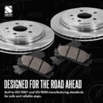 JC Whitney® 2-Wheel Set Rear Brake Disc and Pad Kit, Plain Surface 6 Lugs 315.47 mm Ceramic Pro-Line Series, Includes (2)Brake Disc and (1)Brake Pad Set - Image 27