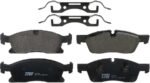 TRW® 4-Wheel Set Front and Rear Brake Disc and Pad Kit, Plain Surface, 5 Lugs, Semi-Metallic - Front, Ceramic - Rear, 380mm Front Disc, 350mm Vented Rear Disc, Heavy Duty Brakes - Image 7