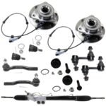 TrueDrive® 11-Piece Kit Front Suspension Kit, Includes (4) Ball Joint, (1) Steering Rack, (2) Sway Bar Link, (2) Tie Rod End, and (2) Wheel Hub