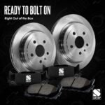 SureStop® 2-Wheel Set Rear Brake Disc and Pad Kit, Plain Surface 4 Lugs 261.87 mm Ceramic Pro-Line Series, Includes (2) Brake Disc and (1) Brake Pad Set - Image 22