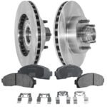JC Whitney® 2-Wheel Set Front Brake Disc and Pad Kit, Plain Surface, 5 Lugs, 286.4 mm, Ceramic, RWD, Pro-Line Series, Includes (2)Brake Disc and (1)Brake Pad Set