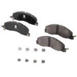 JC Whitney® 4-Wheel Set Front and Rear Brake Disc and Pad Kit, Cross-drilled and Slotted 8 Lugs Front-360 mm/Rear-358 mm Semi-metallic Pro-Line Series, Includes (4)Brake Disc and (2)Brake Pad Set - Image 4