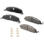 JC Whitney® 4-Wheel Set Front and Rear Brake Disc and Pad Kit, Cross-drilled and Slotted 8 Lugs Front-360 mm/Rear-358 mm Semi-metallic Pro-Line Series, Includes (4)Brake Disc and (2)Brake Pad Set - Image 5