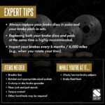 JC Whitney® 4-Wheel Set Front and Rear Brake Disc and Pad Kit, Cross-drilled and Slotted 8 Lugs Front-360 mm/Rear-358 mm Semi-metallic Pro-Line Series, Includes (4)Brake Disc and (2)Brake Pad Set - Image 12