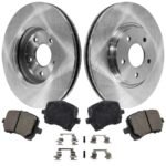 SureStop® 2-Wheel Set Front Brake Disc and Pad Kit, Plain Surface 5 Lugs 295.91 mm Ceramic Pro-Line Series, Includes (1) Brake Pad Set and (2) Brake Disc