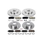 Powerstop® 4-Wheel Set Power Stop® Front and Rear Z23 Daily Carbon-Fiber Ceramic Brake Pad and Drilled & Slotted Rotor Kit - Image 2