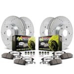 Powerstop® 4-Wheel Set Power Stop® Front and Rear Z26 Muscle Carbon-Fiber Ceramic Brake Pad and Drilled & Slotted Rotor Kit