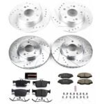 Powerstop® 4-Wheel Set Power Stop® Front and Rear Z23 Daily Carbon-Fiber Ceramic Brake Pad and Drilled & Slotted Rotor Kit