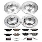 Powerstop® 4-Wheel Set Power Stop® Front and Rear Z23 Daily Carbon-Fiber Ceramic Brake Pad and Drilled & Slotted Rotor Kit