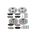 Powerstop® 4-Wheel Set Power Stop® Front and Rear OE Stock Replacement Low-Dust Ceramic Brake Pad and Rotor Kit - Image 2