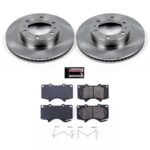 Powerstop® Front Brake Disc and Pad Kit, Natural Finish, Plain Surface, 6 Lugs, 319 mm, Ceramic, Z17 OE Replacement - Image 2