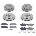Powerstop® 4-Wheel Set Power Stop® Front and Rear OE Stock Replacement Low-Dust Ceramic Brake Pad and Rotor Kit - Image 2