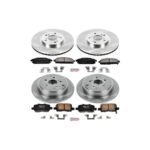 Powerstop® 4-Wheel Set Power Stop® Front and Rear OE Stock Replacement Low-Dust Ceramic Brake Pad and Rotor Kit - Image 2