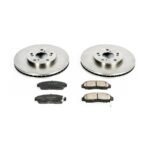 Powerstop® Front Brake Disc and Pad Kit, Natural Finish, Plain Surface, 5 Lugs, 299.9 mm, Ceramic, OE Replacement Series - Image 2
