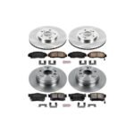 Powerstop® 4-Wheel Set Front and Rear OE Stock Replacement Low-Dust Ceramic Brake Pad and Rotor Kit, With 1 Piston Front Caliper - Image 2