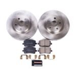 Powerstop® Front Brake Disc and Pad Kit, Natural Finish, Plain Surface, 5 Lugs, 275 mm, Ceramic, OE Replacement Series - Image 2
