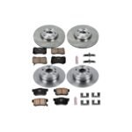Powerstop® 4-Wheel Set Front and Rear OE Stock Replacement Low-Dust Ceramic Brake Pad and Rotor Kit, With 4 Piston Aluminum Front Caliper - Image 2