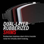 Powerstop® 4-Wheel Set Front and Rear Brake Disc and Pad Kit, Plain Surface, 5 Lugs, Ceramic, Z17 OE Replacement - Image 3
