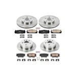 Powerstop® 4-Wheel Set Power Stop® Front and Rear OE Stock Replacement Low-Dust Ceramic Brake Pad and Rotor Kit