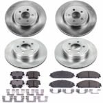 Powerstop® 4-Wheel Set Power Stop® Front and Rear OE Stock Replacement Low-Dust Ceramic Brake Pad and Rotor Kit