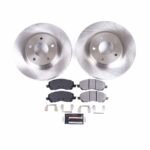 Powerstop® Front Brake Disc and Pad Kit, Natural Finish, Plain Surface, 5 Lugs, 294 mm, Ceramic, OE Replacement Series - Image 2