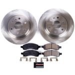 Powerstop® Front Brake Disc and Pad Kit, Natural Finish, Plain Surface, 6 Lugs, 325 mm, Ceramic, OE Replacement Series