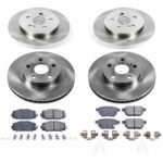 Powerstop® 4-Wheel Set Front and Rear Brake Disc and Pad Kit, 5 Lugs, Ceramic, Z17 OE Replacement - Image 2