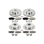 Powerstop® 4-Wheel Set Front and Rear Brake Disc and Pad Kit, Plain Surface, 5 Lugs, Ceramic, 10.91 in. Front Disc Diameter, Z17 OE Replacement Series - Image 2