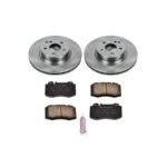 Powerstop® Rear Brake Disc and Pad Kit, Natural Finish, Plain Surface, 5 Lugs, 291.9 mm, Ceramic, Z17 OE Replacement - Image 2