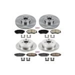 Powerstop® 4-Wheel Set Front and Rear Brake Disc and Pad Kit, Plain Surface, 5 Lugs, Ceramic, 11.5 in. Front Disc Diameter, OE Replacement Series - Image 2