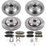 Powerstop® 4-Wheel Set Power Stop® Front and Rear OE Stock Replacement Low-Dust Ceramic Brake Pad and Rotor Kit - Image 2