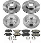 Powerstop® 4-Wheel Set Power Stop® Front and Rear OE Stock Replacement Low-Dust Ceramic Brake Pad and Rotor Kit - Image 2