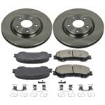 Powerstop® Front Brake Disc and Pad Kit, Natural Finish, Plain Surface, 5 Lugs, 295.8 mm, Ceramic, Z17 OE Replacement - Image 2
