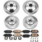 Powerstop® 4-Wheel Set Power Stop® Front and Rear OE Stock Replacement Low-Dust Ceramic Brake Pad and Rotor Kit - Image 2