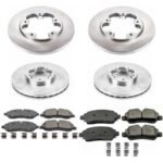 Powerstop® 4-Wheel Set Power Stop® Front and Rear OE Stock Replacement Low-Dust Ceramic Brake Pad and Rotor Kit - Image 2