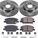 Powerstop® Front Brake Disc and Pad Kit, Natural Finish, Plain Surface, 5 Lugs, 300 mm, Ceramic, OE Replacement Series
