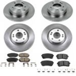 Powerstop® 4-Wheel Set Power Stop® Front and Rear OE Stock Replacement Low-Dust Ceramic Brake Pad and Rotor Kit - Image 2