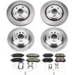 Powerstop® 4-Wheel Set Power Stop® Front and Rear OE Stock Replacement Low-Dust Ceramic Brake Pad and Rotor Kit - Image 2