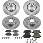 Powerstop® Front and Rear Brake Disc and Pad Kit, Natural Finish, Plain Surface, 5 Lugs, 278 mm, Ceramic, OE Replacement Series - Image 2