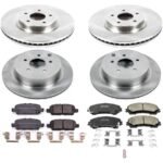 Powerstop® 4-Wheel Set Power Stop® Front and Rear OE Stock Replacement Low-Dust Ceramic Brake Pad and Rotor Kit - Image 2