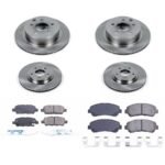 Powerstop® 4-Wheel Set Power Stop® Front and Rear OE Stock Replacement Low-Dust Ceramic Brake Pad and Rotor Kit - Image 2
